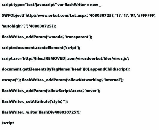 Source code of Orkut Worm Source code of Orkut Worm
