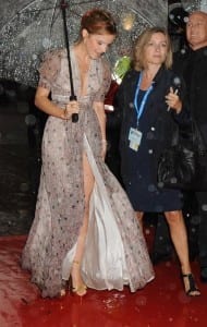 A slight wardrobe malfunction. (Media credit/WireImage)