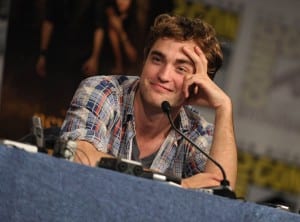 Robert Pattinson during the "New Moon" press conference