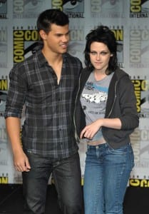 "Bella" and "Jacob" at the "New Moon" panel
