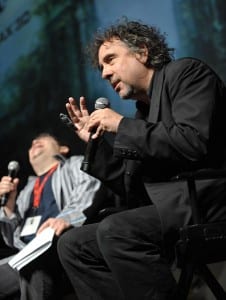 Tim Burton speaks during his first Comic-Con appearance