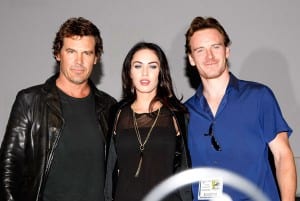 Josh Brolin, actress Megan Fox and actor Michael Fassbender attend the panel discussion of "Jonah Hex"