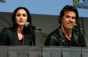 Megan Fox and Josh Brolin speak during a panel discussion for "Jonah Hex"