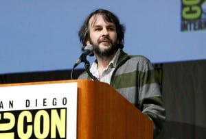 Peter Jackson speaks during a panel discussion for Sony Pictures Entertainment: "District 9