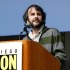 Peter Jackson speaks during a panel discussion for Sony Pictures Entertainment: "District 9