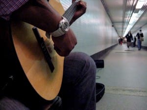 There is a stigma surrounding him simply because he plays music in the streets. Ã¢â‚¬Å“People can say what they say,Ã¢â‚¬Â he offers. (Amy Carboneau for Blast)