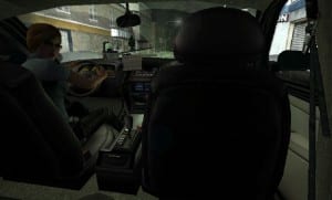 In the cop car
