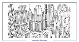 Concept Art of Downtown Metropolis