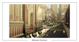 Concept Art of Downtown Metropolis
