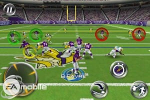 Brett Favre on Madden 10 (mobile)