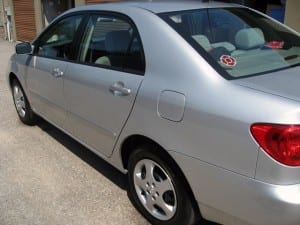 Guilfoil's 2008 silver Corolla. That's what journalism dollars buys, son. (Blast staff photo/John M. Guilfoil)