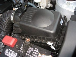 Step 1: Unclip and lift the air box cover (Blast staff photo/John M. Guilfoil)