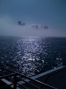 Here is a shot taken from the Hull T Commuter boat around 4:45 looking back at the city, sent from Peter Lewenberg's iPhone