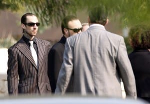 Travis Barker at the funeral (Media credit/WireImage)