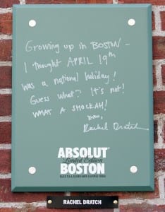 ABSOLUT Boston, Wall of Pride, at the Boylston Plaza at the Pr