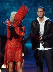 Lady Gaga accepting "Best New Artist" award