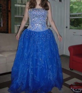 Kelly wearing the dress she actually received