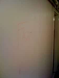 The vandalism was discovered November 28 (Media credit/Courtesy of Tracey Vitchers)