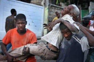 People being pulled from rubble