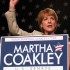 Coakley during her concession speech (Blast staff photo/Steve Klise)
