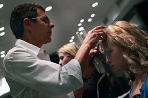 Glam Squad at Safar Salon: Serge Safar styles Glam Doll Ella Barnette. (Blast staff photo/Steve Klise)