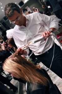 Glam Squad at Safar Salon: Serge Safar styles glam doll Aga Szymanska (Steve Klise for Blast)