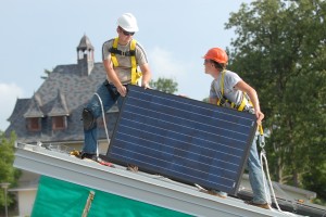Converting an existing home to solar power can cost upwards of $25,000 and is probably not be a good investment for most people, strictly economically speaking. But if you're building a new home, incorporating a solar system from the get-go is simply a matter of choosing solar over something else and therefore may pencil out much better. (Media credit/Student Design and Experiential Learning Center via Flickr) Converting an existing home to solar power can cost upwards of $25,000 and is probably not be a good investment for most people, strictly economically speaking. But if you're building a new home, incorporating a solar system from the get-go is simply a matter of choosing solar over something else and therefore may pencil out much better. (Media credit/Student Design and Experiential Learning Center via Flickr)
