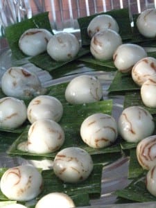 These Chinese sweet rice dumplings with a sesame or mixed nut filling were the only desert dumpling offered at the festival. (Nancy Kim for Blast)