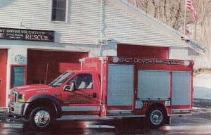 The stolen fire truck was East Dover Rescue 4, a 2005-built medium rescue truck. (Courtesy of Dover, Vt. Police Department)