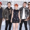Paramore arrives at the 2010 MTV Video Music Awards held at Nokia Theatre L.A. Live on September 12. (WireImage) Paramore arrives at the 2010 MTV Video Music Awards held at Nokia Theatre L.A. Live on September 12. (WireImage)