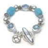 Bracelet for suicide prevention with mother of pearl toggle, $165