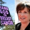 A protest sign held by a member of the WBC, and Elizabeth Edwards. (Media Credit/www.Huffingtonpost.com)