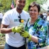 Several environmental wake-up calls during the 1960s set the stage for the creation of the EPA in 1970 by the Nixon administration. Pictured: EPA Administrator Lisa Jackson (with Actor Anthony Mackie) at the Riverside Valley Community Garden in Harlem, New York City, on April 22 (Earth Day), 2010. (greenforall.org) Several environmental wake-up calls during the 1960s set the stage for the creation of the EPA in 1970 by the Nixon administration. Pictured: EPA Administrator Lisa Jackson (with Actor Anthony Mackie) at the Riverside Valley Community Garden in Harlem, New York City, on April 22 (Earth Day), 2010. (greenforall.org)
