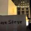 Steve Jobs is remembered outside the Fifth Avenue Apple Store on October 5 in New York City. (WireImage)