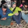 Al Suarez, Farhad Ebrahimi and Noah McKenna minutes before arrest on December 10. (Blast Staff photo/John Stephen Dwyer) Al Suarez, Farhad Ebrahimi and Noah McKenna minutes before arrest on December 10. (Blast Staff photo/John Stephen Dwyer)