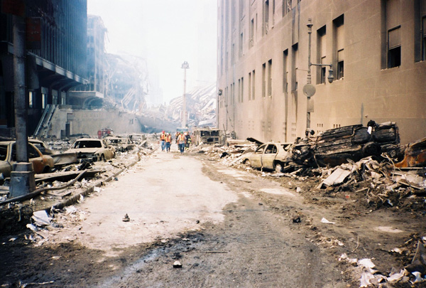 Rescue workers at Ground Zero during 9/11 and the aftermath