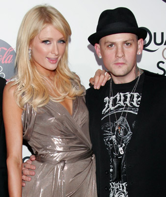 Paris Hilton and Benji Madden attend a screening of "Quantum of Solace" at Sony Pictures Studios on November 13 in Culver City, California.  