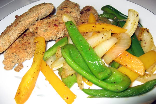 Virtually Fat-Free Chicken Tenders with Veggies!