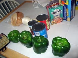 Stuffed peppers are an old Italian standby. 