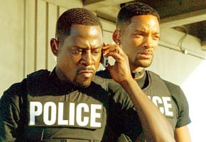 Martin Lawrence and Will Smith as the Bad Boys