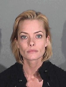 In this handout photo provided by the Santa Monica Police Department, Jaime Pressly is seen in a booking photo at the Santa Monica Police Department on January 6 in Santa Monica, California. Pressly was arrested in Santa Monica for suspicion of driving under the influence of alcohol.  (WireImage)