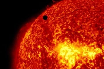 In this high-definition image, Venus makes its transit of the sun on June 5, 2012 (NASA)
