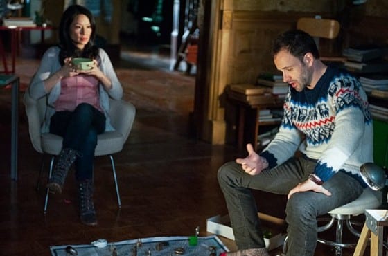 Joan (Lucy Liu) and Sherlock (Jonny Lee Miller) try and solve the latest case despite the blizzard. 