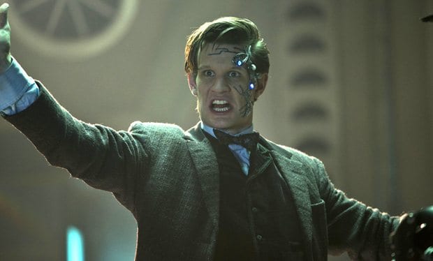 The Doctor (Matt Smith) must duel with a Cyberman chip inserted in his brain. 