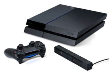 The smaller PlayStation 4 console with new DualShock controller and camera