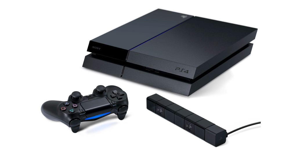 The smaller PlayStation 4 console with new DualShock controller and camera