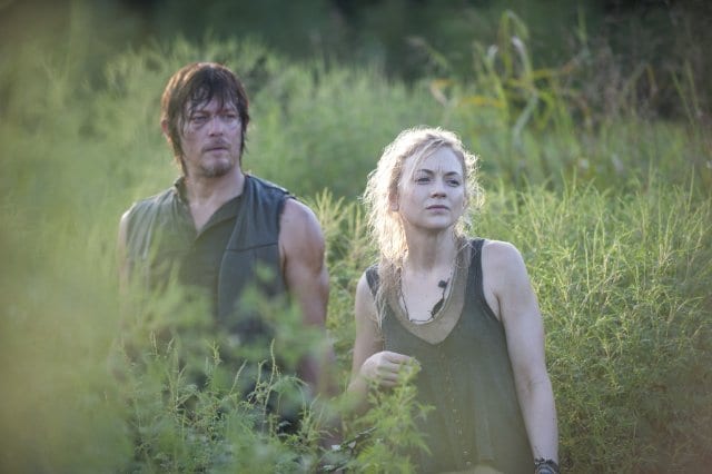 Daryl (Norman Reedus) and Beth (Emily Kinney) are the first prison survivors we catch up with in "Inmates"