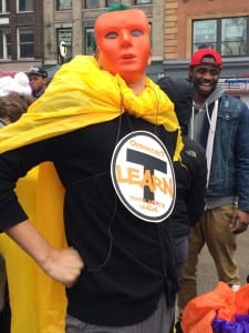 Marcus Wade dressed as LEARN: his solution to the Youth crisis. Media credit to Ellie Williams